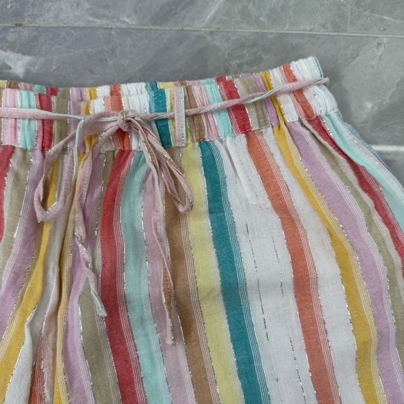 Women’s TOBI I Want It Crop Top Bandeau And Shorts Rainbow Stripe Two Piece Set - Picture 6 of 16